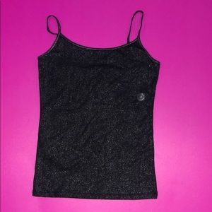 NWT Aeropostale BLK Glitter cami Size M